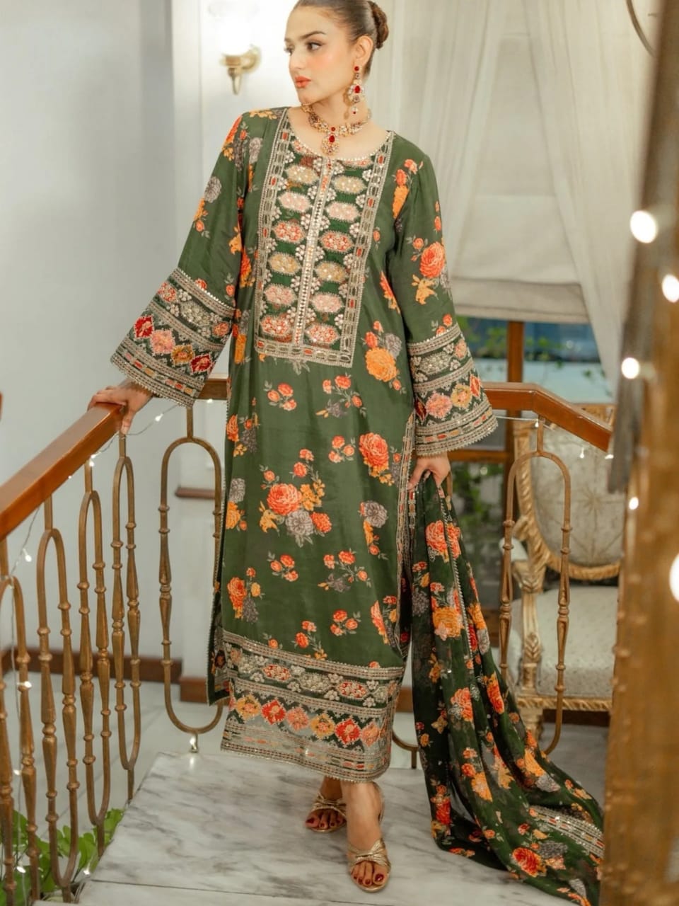 Ghanai Embroidered 3pc
