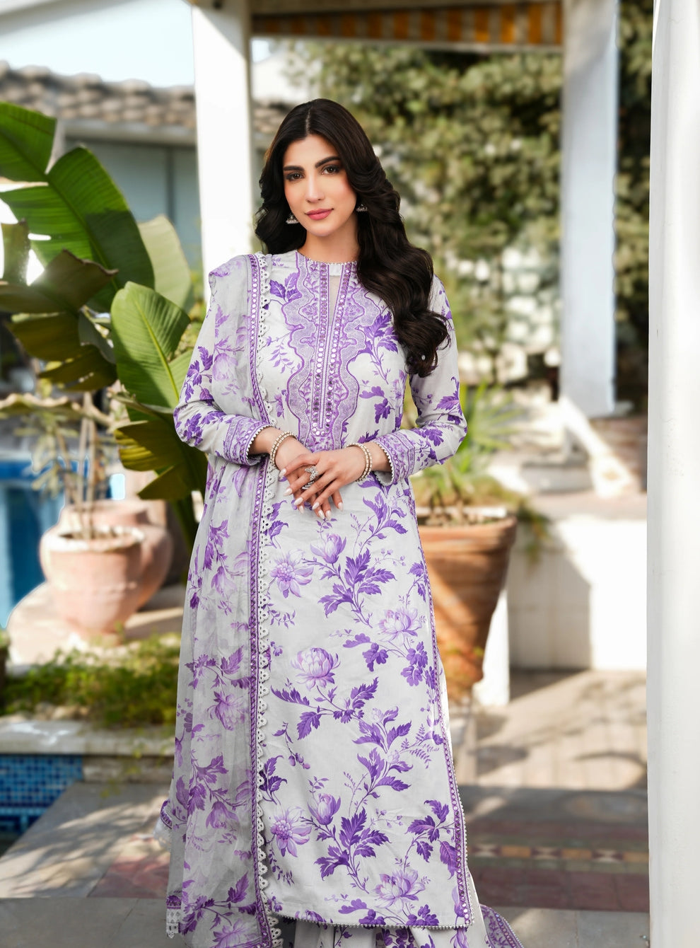 Wavy Embroidered 3pc